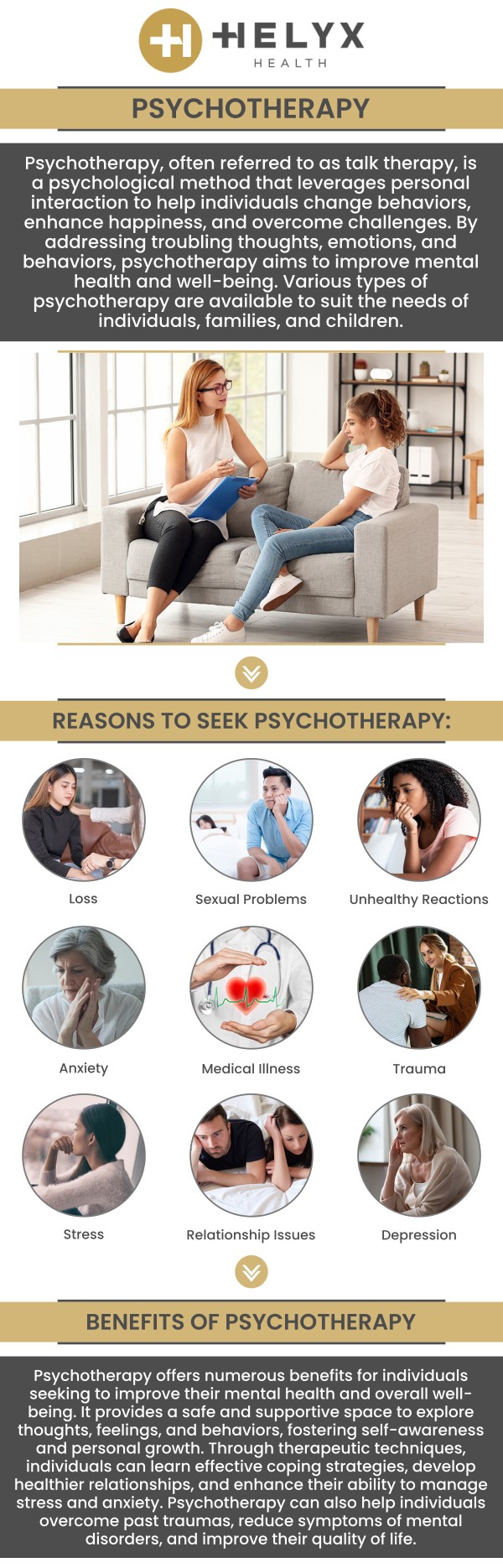 Looking for psychotherapy specialist near me? Psychotherapy can help individuals address, manage, and overcome a wide range of mental health conditions. Dr. Britney Blair, and her team of medical professionals help treat your mental health conditions so that you can start living life again! You are not alone, and help is only one appointment away! Psychotherapy is available at Helyx Health. For more information, contact us or request an appointment online. We are conveniently located at 9465 Wilshire Boulevard Suite 300, Beverly Hills, CA 90212. 